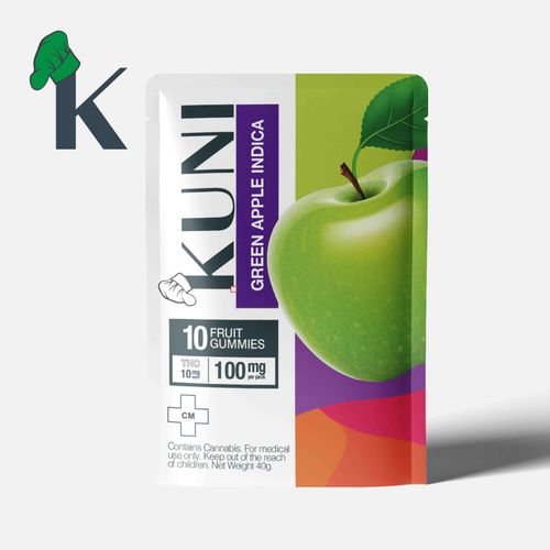 Green Apple Gummies 10 mg Indica 100 mg