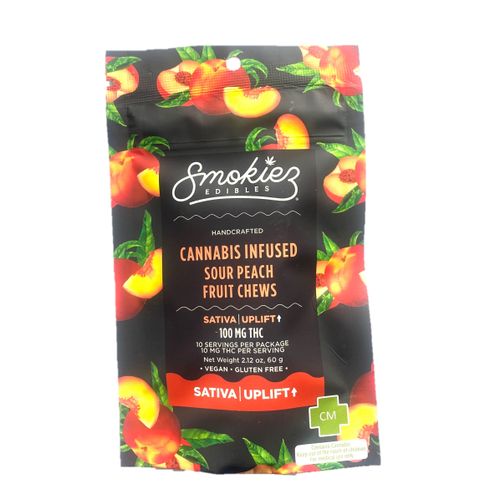 Smokiez - Sour Peach Chews TCH 100mg